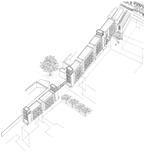 Niall McLaughlin’s axonometric of the two student buildings.